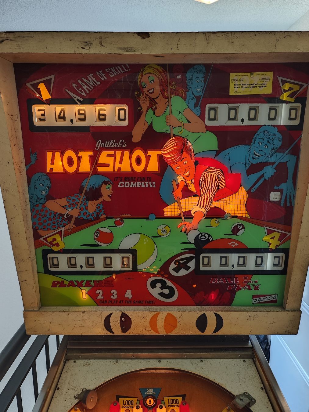 Flipperkästen: Flipperkasten Hot Shot von Gottlieb  – Defekt aus Stetten AG von marco_09 1