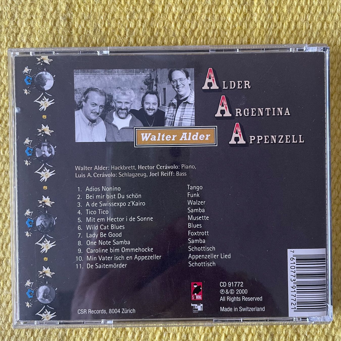 CD: WALTER ALDER-ALDER ARGENTINA APPENZELL – Usato da Rorschacherberg venduto da CD-Roli 1