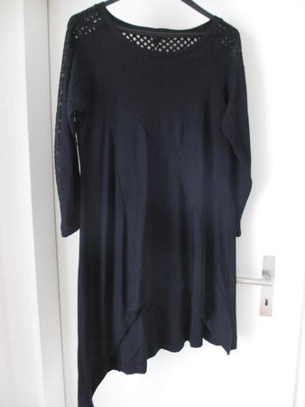 Asymetrisches Kleid Dunkelblau mat Gr.50