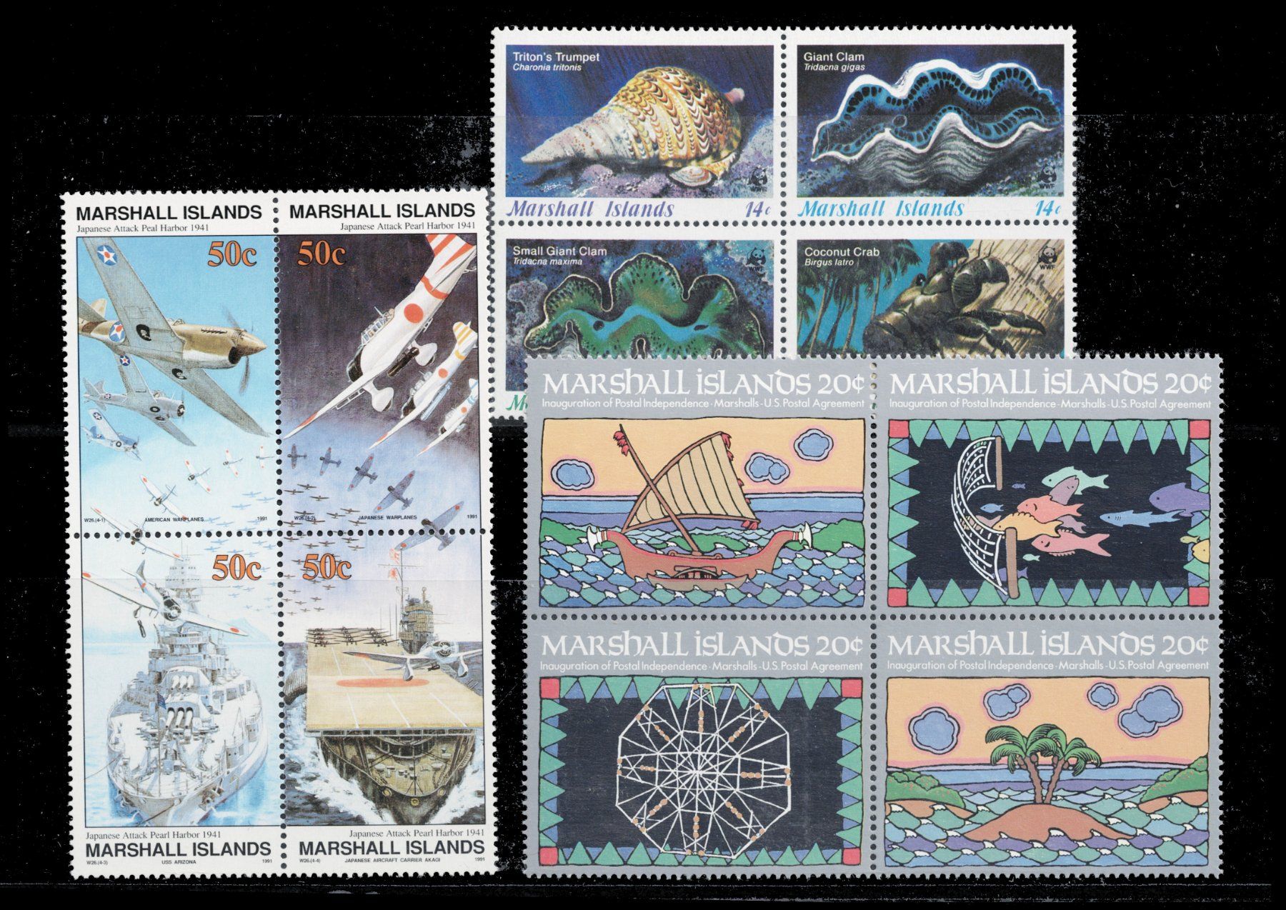 Tutti i francobolli: Marshall Islands 1991, 3 Blocke ungebraucht ** – Nuovo (secondo la descrizione) da Kriens venduto da goofy46