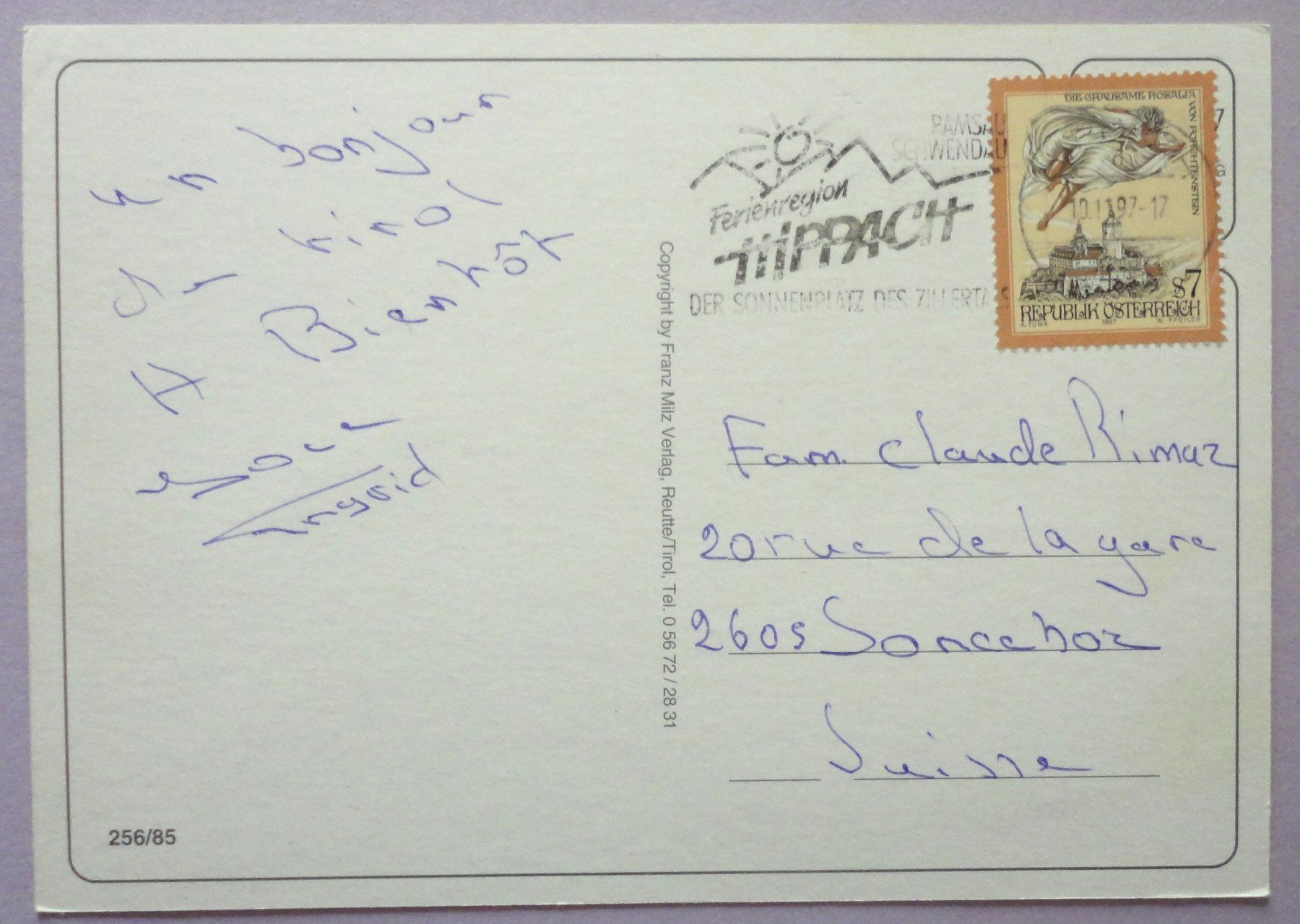 Cartes postales: Zillertalbahn – D'occasion à Fétigny par Billy2miny 1