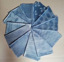 Baumwoll Damast Stoff Jacquard, 12 Stück je 50cm x 80-100cm