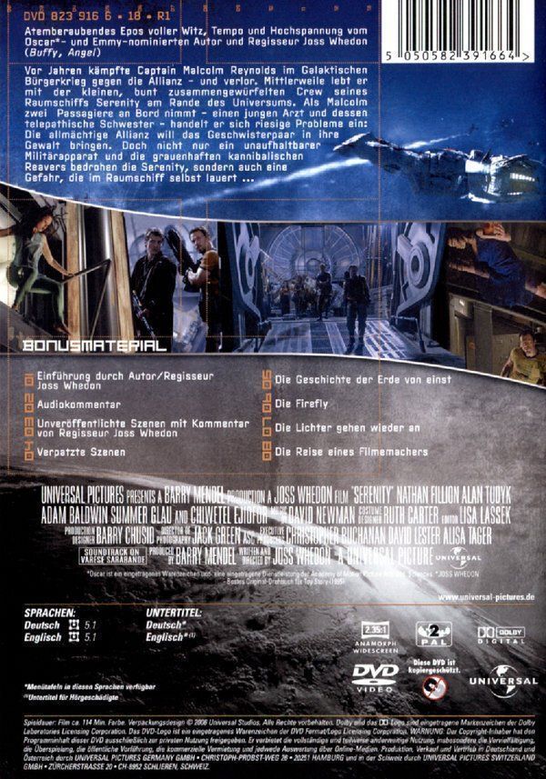 Alle DVDs: Serenity – Neu (gemäss Beschreibung) aus Oberburg von Blood-Black-Devil 1