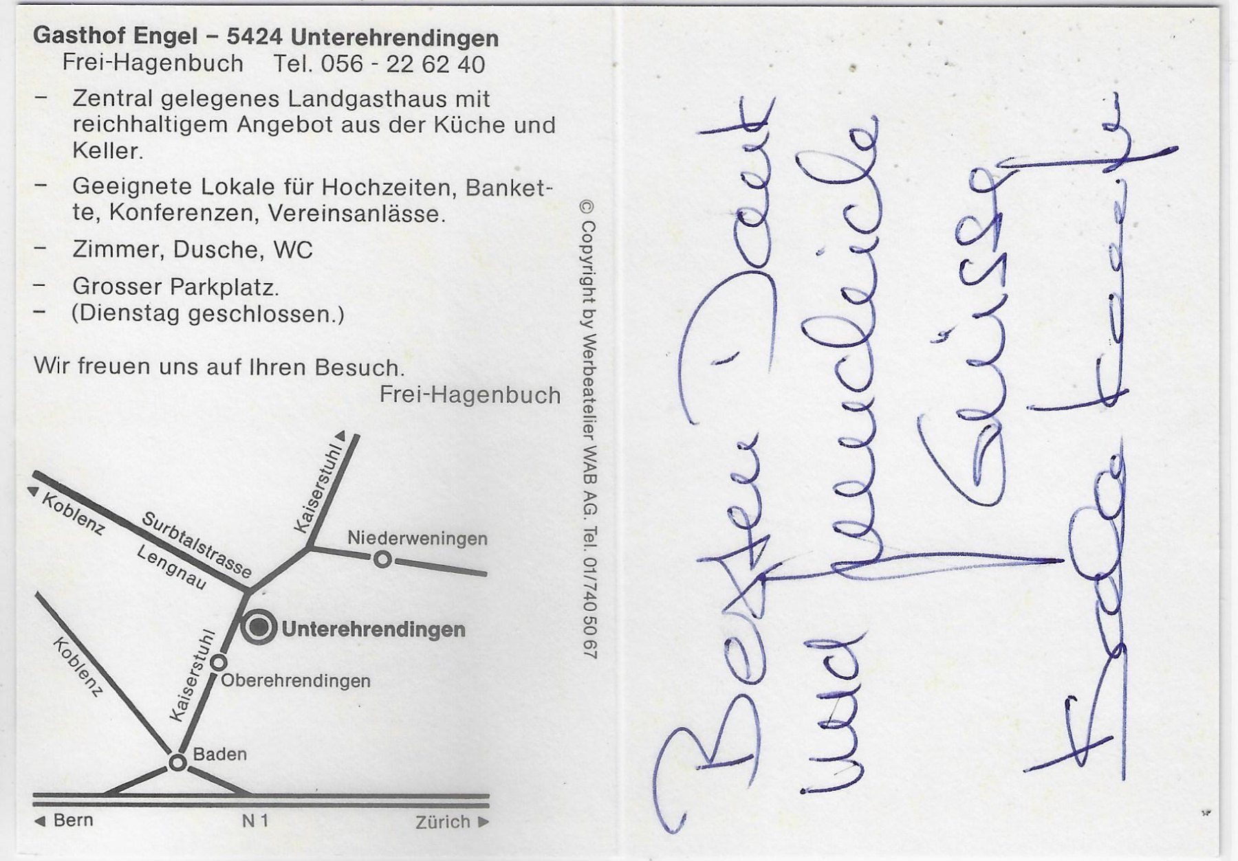 Cartes postales: Gasthof Engel - Unterehrendingen – D'occasion à Ettingen par Kartenplanet 1