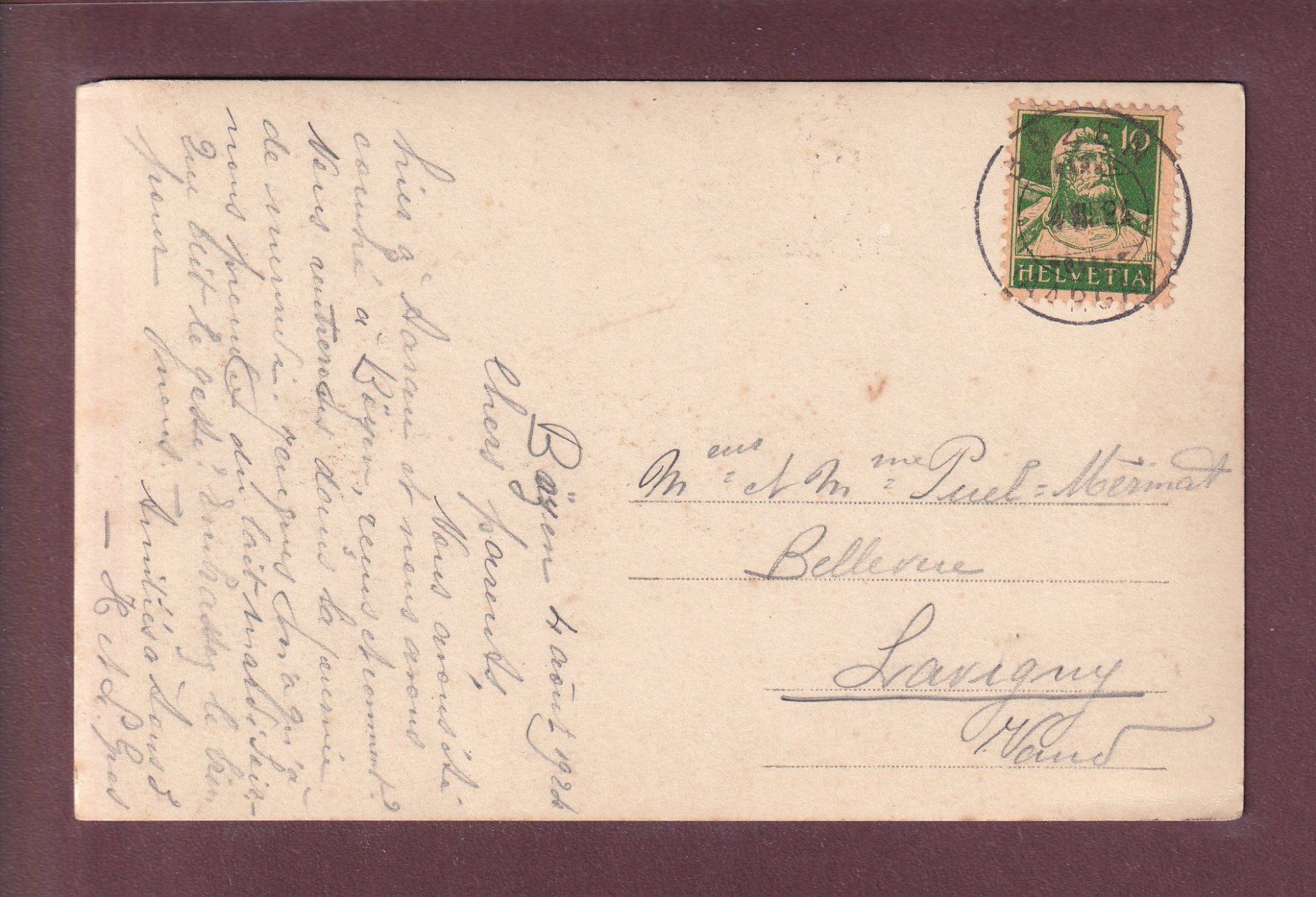 Cartoline postali: Foto - AARAU - Schützendenkmal - 1924 – Usato da Pully venduto da nicecards 1