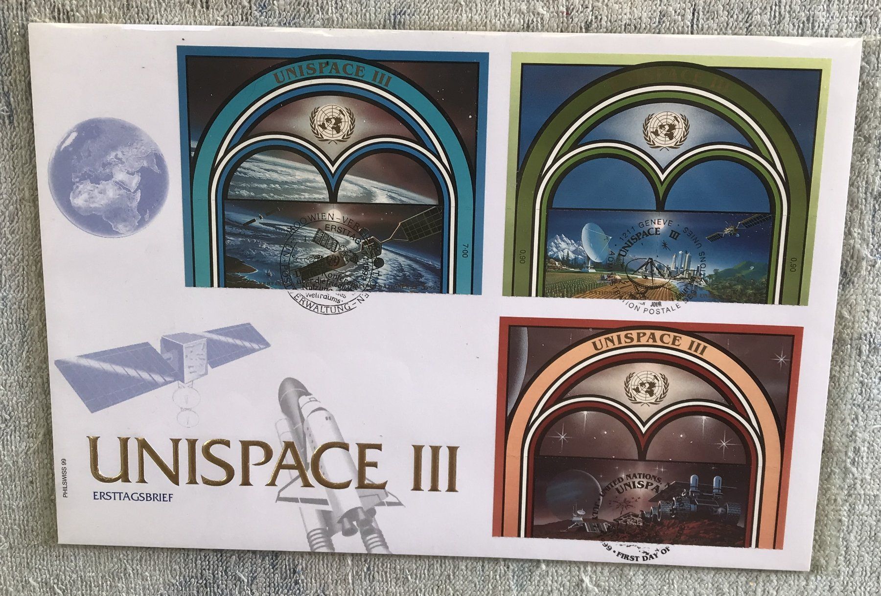 Tous les timbres: FDC MAXI UNISPACE III – D'occasion à Ostermundigen par crazy-horse-1840