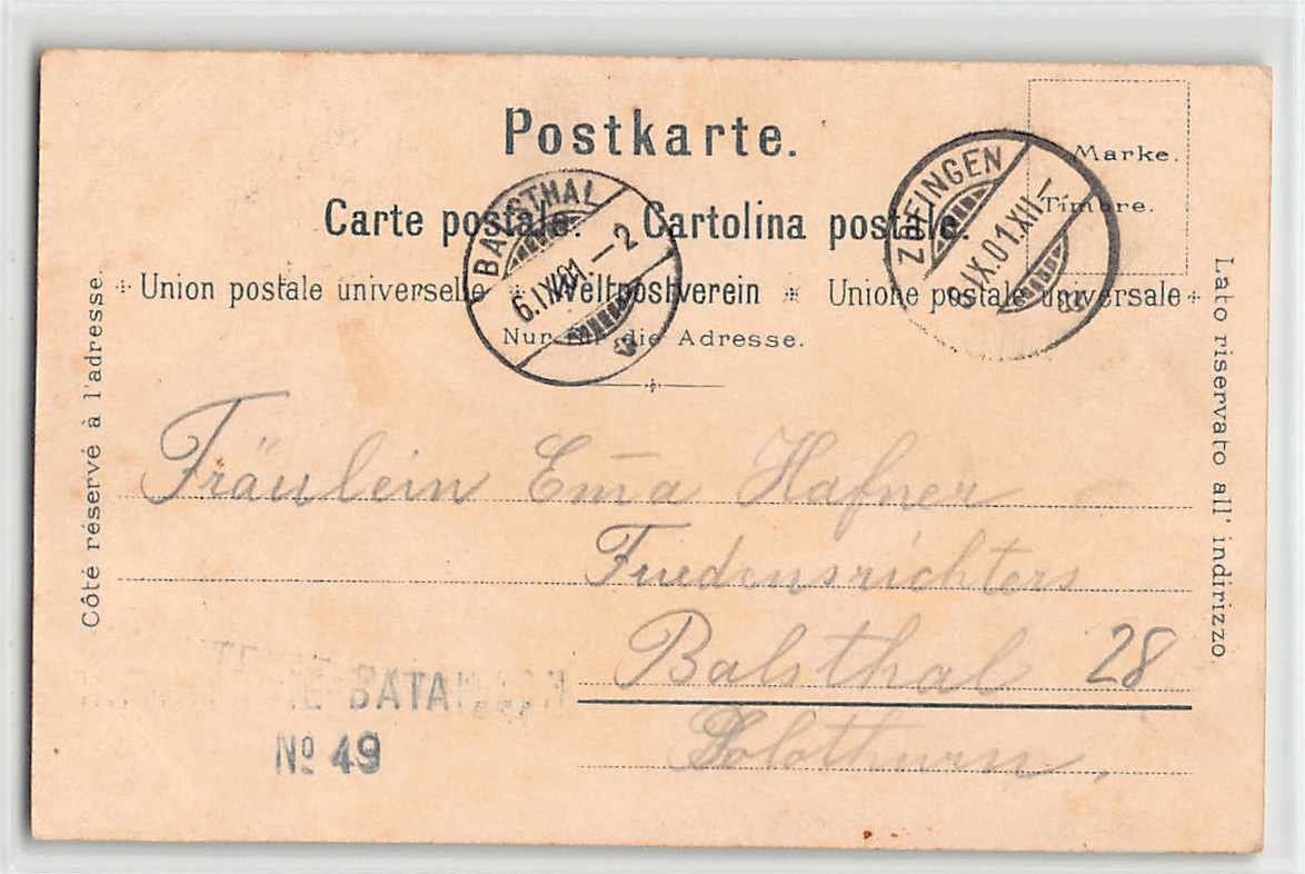 Cartoline postali: uralte Litho SCHWEIZER POSITIONSARTILLERIE 1901 – Usato da Winterthur venduto da SchatzchischtliWinti 1