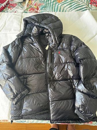 Polo Ralph Lauren Gorham Doudoune brillante noire XXL Neuve