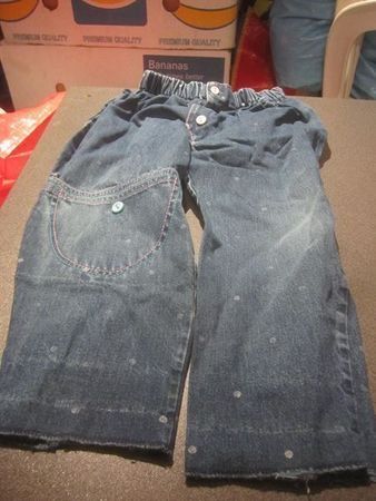 Hose/Jeans ca. Grösse 104, blau/gepunkt