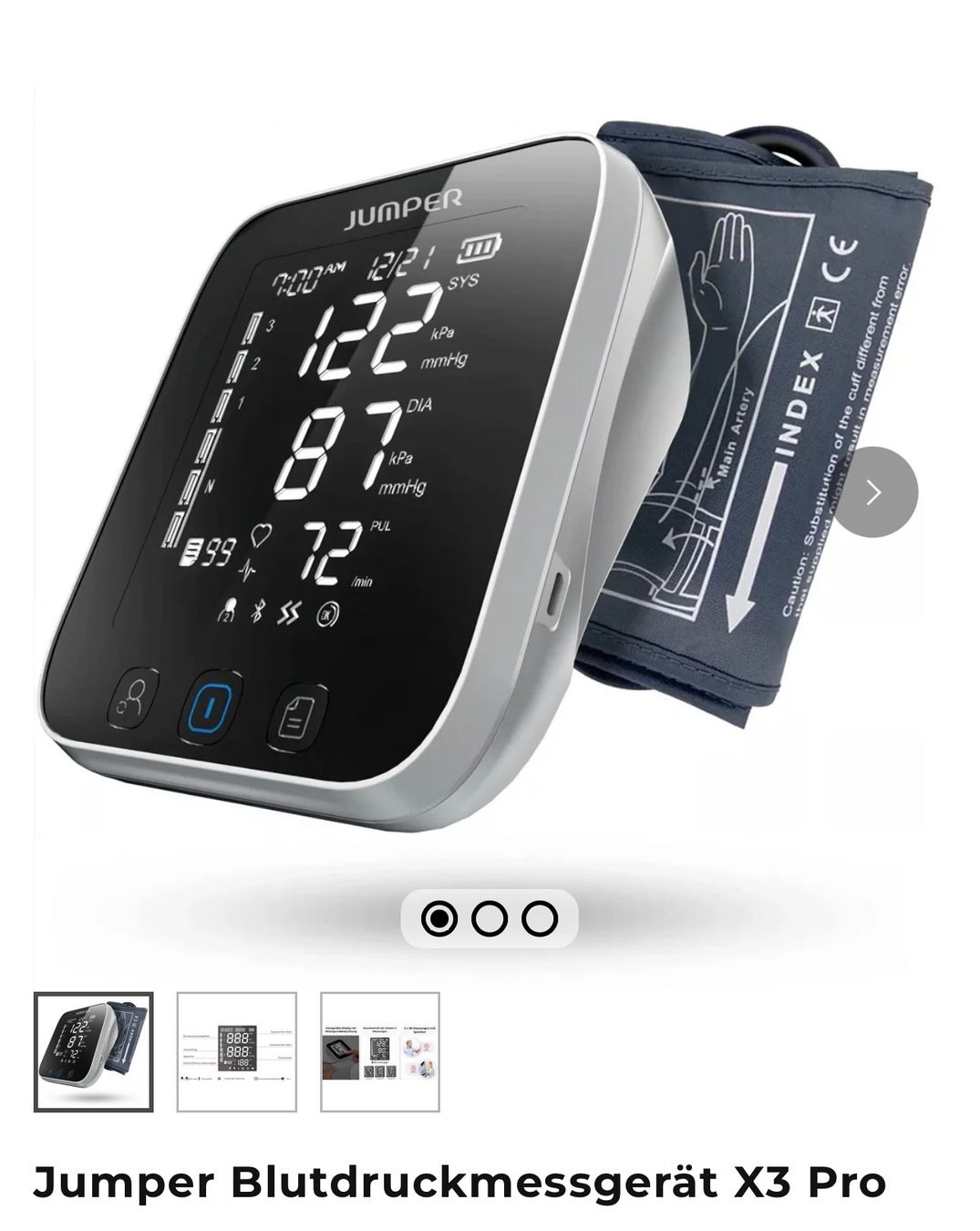 Attrezzature mediche: Jumper Blutdruckmessgerät X3Pro – Nuovo (secondo la descrizione) da Wallisellen venduto da Orbiter07