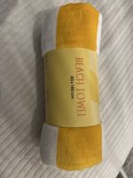 Strandtuch gelb weiss 80x160 cm neu in Originalverpackung