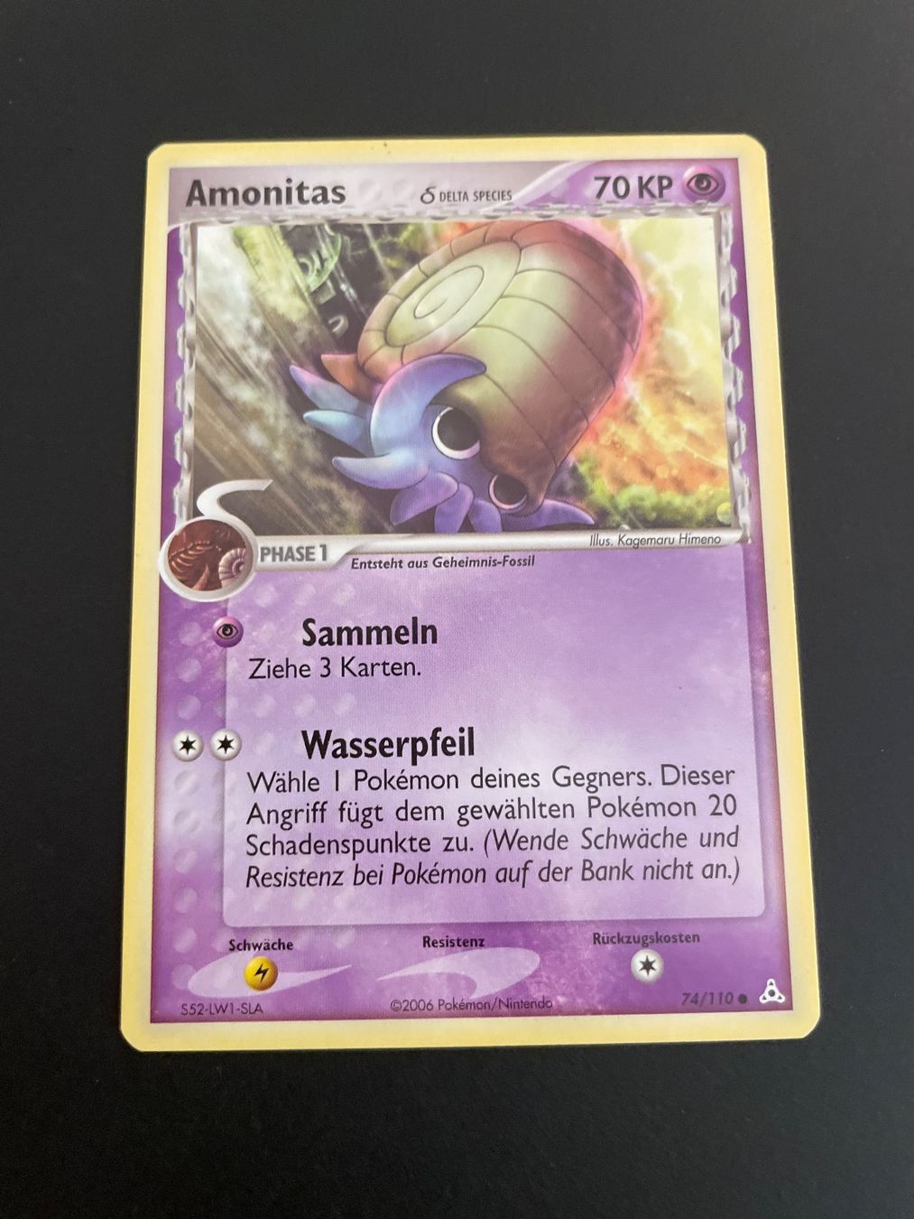 Pokémon Carte collezionabili: Amonitas 74/110 EX Holon Phantoms deutsch – Usato da Zürich venduto da pokemon_cards