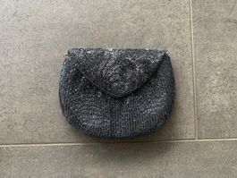 Elegante Vintage-Handtasche mit Perlenmuster, Top Zustand!