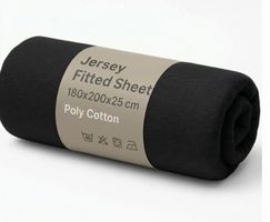 2X Jersey Fitted Sheet 180/200 cm beddin. Two pieces