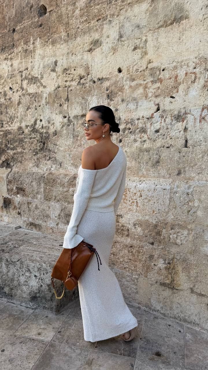 Vestiti: Open Shoulder Knitted Set with Maxi Skirt – Nuovo e nell'imballaggio originale da Zürich venduto da Ms.Me-Fashion 4