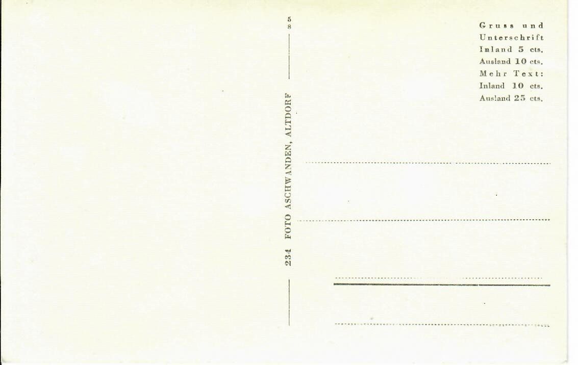 Cartoline postali: Urnerboden – Usato da Hochdorf venduto da Ziegel-16 1