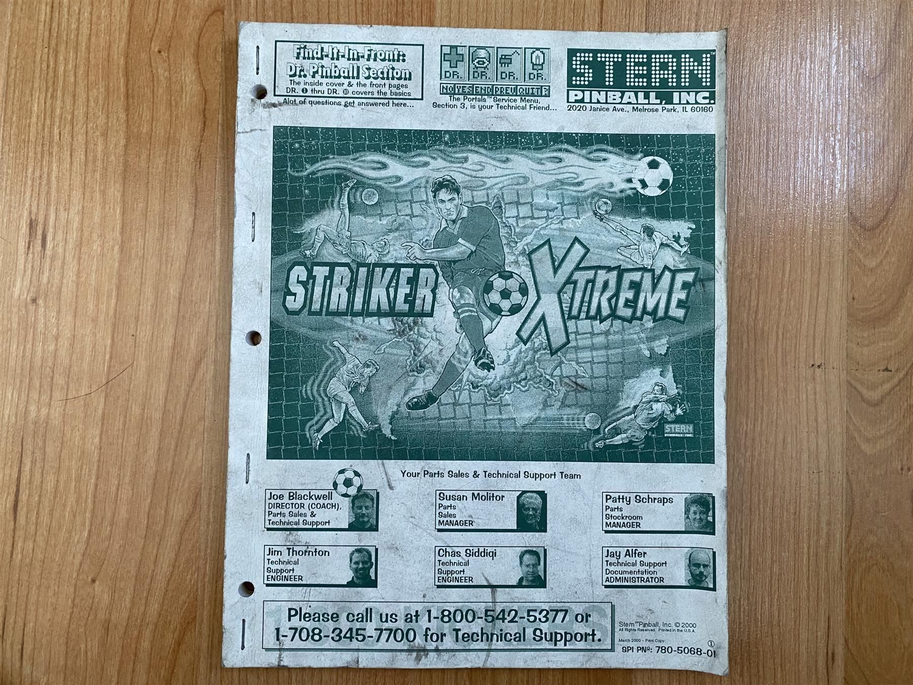 Stern Pinball Flipper: Original Flipper Handbuch Striker Xtreme – Usato da St.Gallen venduto da kingsamas