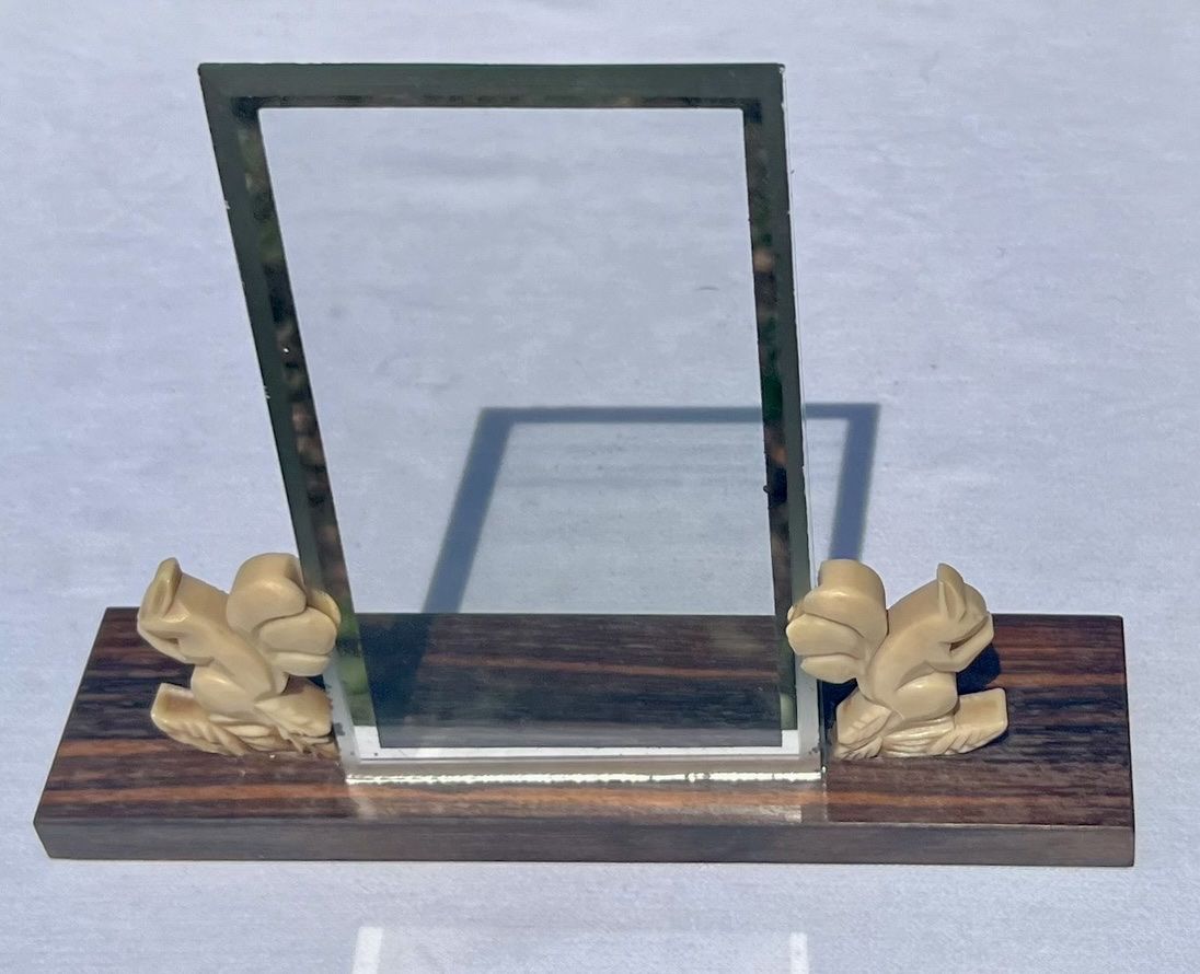Cornici: Cadre Art Déco palissandre, verre biseauté, ébonite – Usato da Genève venduto da DELIRBEADS 2