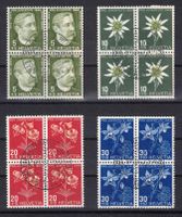 Pro Juventute 1944 Serie im 4er-Block ʘ T.d.B