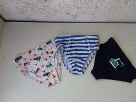 Kinder Unterhosen 3er Pack Baustellenmotiv / Streifen Grö...