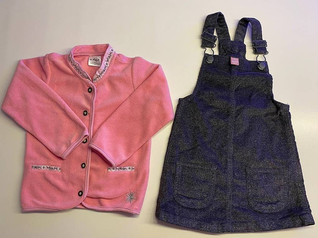 Giacche & Cappotti: Fleecejacke und Stoffrock Gr. 104 – Usato da Sirnach venduto da Belfegor
