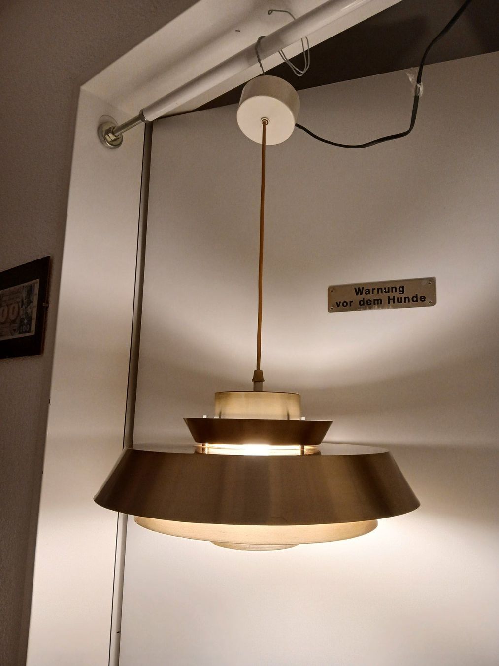 Lampadari & plafoniere: Deckenleuchte 60er, Dänisch Design, Gold/Weiss – Usato da Zumikon venduto da Vollvintage 6