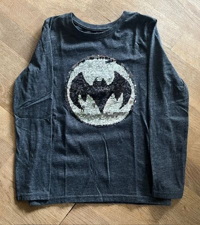 Lässiges Langarm-Shirt 'Batman' mit wendebaren Pailletten