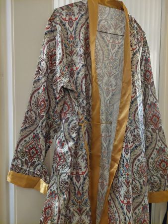 Robe longue été Promod et kimono robe de chambre satin L 42