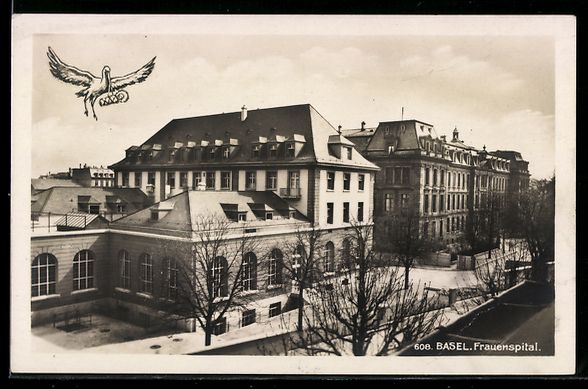 Cartoline postali: Basel, Frauenspital in der Aussenansicht – Usato da Berlin venduto da bartko-reher