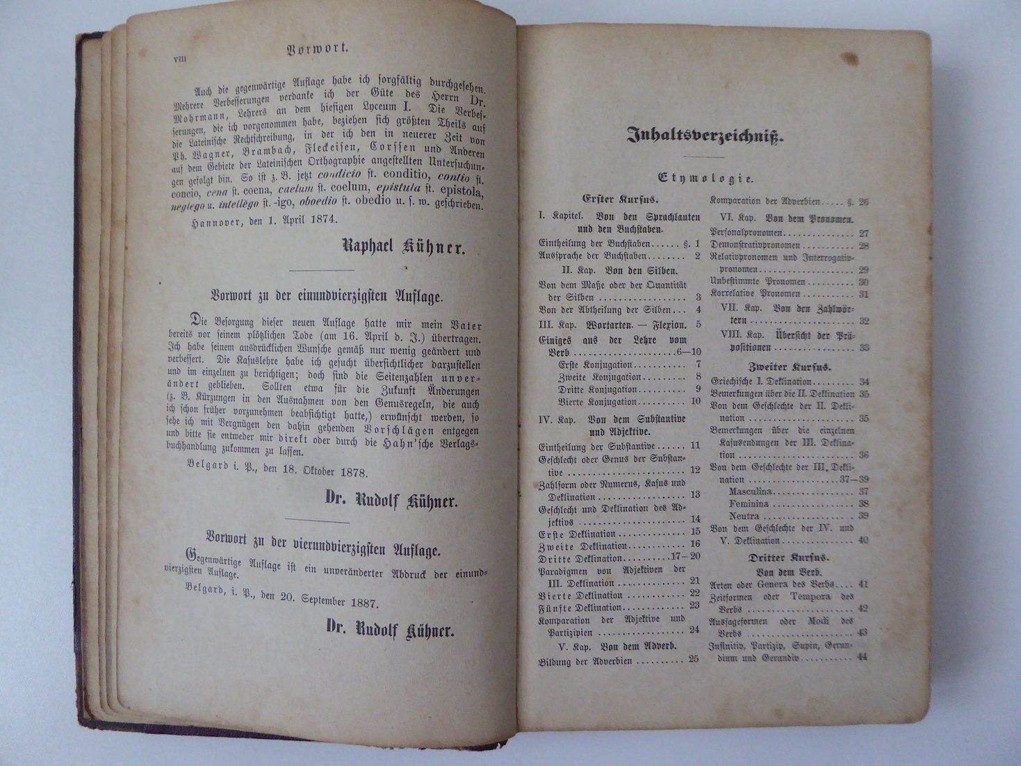 Bücher: Elementargrammatik der lateinischen Sprache 1887 – Gebraucht aus Dietlikon von Woodgate 1