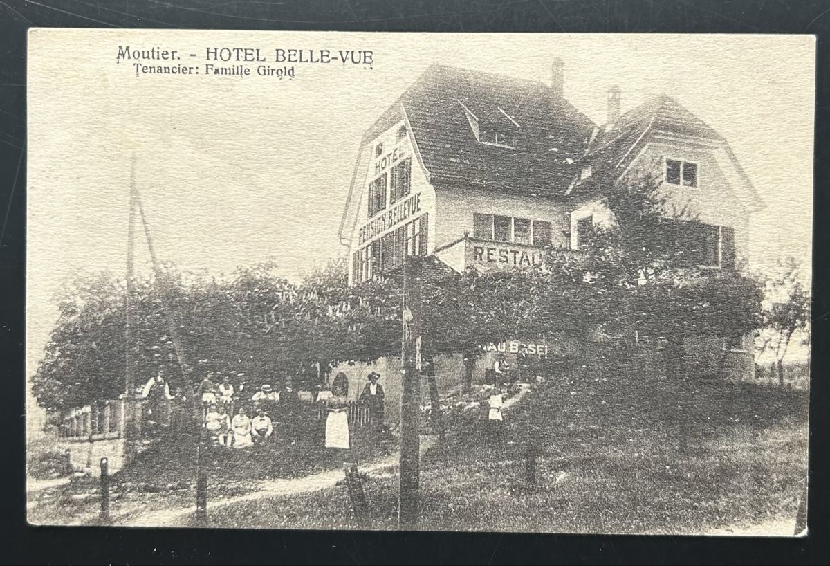 Cartoline postali: Moutier Hotel Bellevue  – Usato da Horw venduto da Tellbub