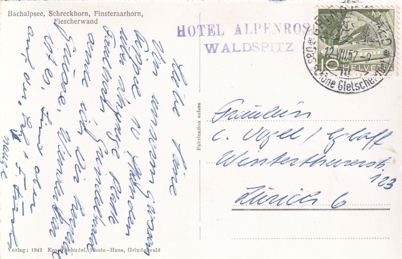 Cartoline postali: Kühe am Bachalpsee /bc – Usato da Hombrechtikon venduto da Rudolf07 1