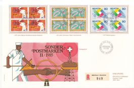 SBK 717 - 719 im 4er-Block FDC Grossbrief