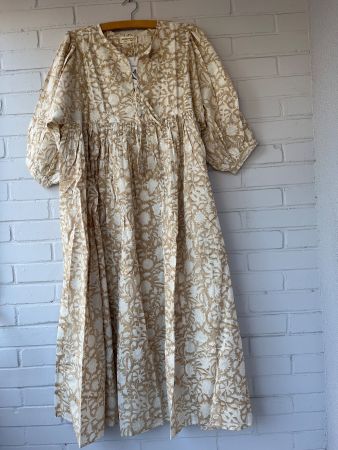 Maxi Dress – Hand Block Printed, 100% Cotton –  S/M & LXL