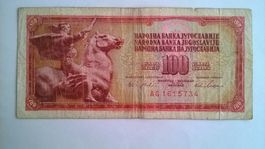 Billet banque Ex-Yougoslavie 100 Dinars 1/08/1965 BE