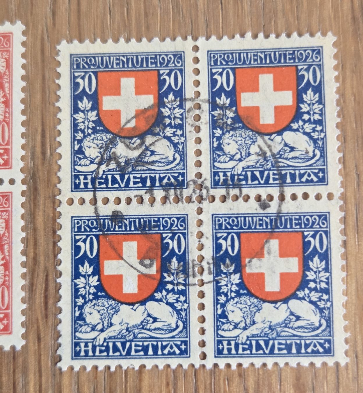 Alle Briefmarken: Briefmarken Pro J. 4x 4er Blöcke 1926 – Gebraucht aus Stans von Ducati16 4