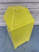 Gelber Abfallbehälter Stumpf Metall, 95/80 Liter,