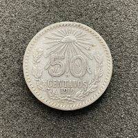 50 Centavos Silber Mexiko 1919
