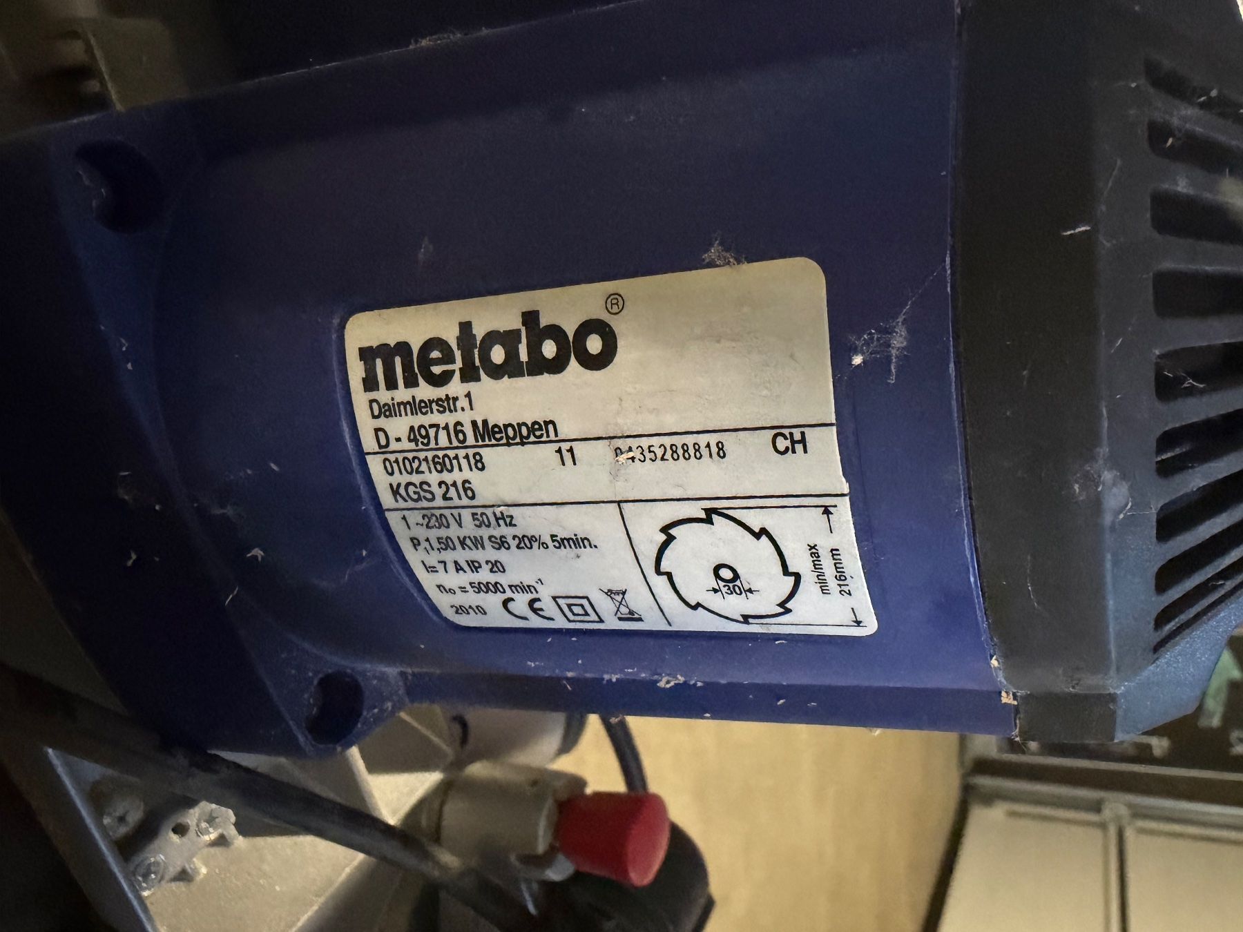 Metabo Seghe: Kreissäge metabo – Usato da Kerzers venduto da Donegal-Kerzers 1