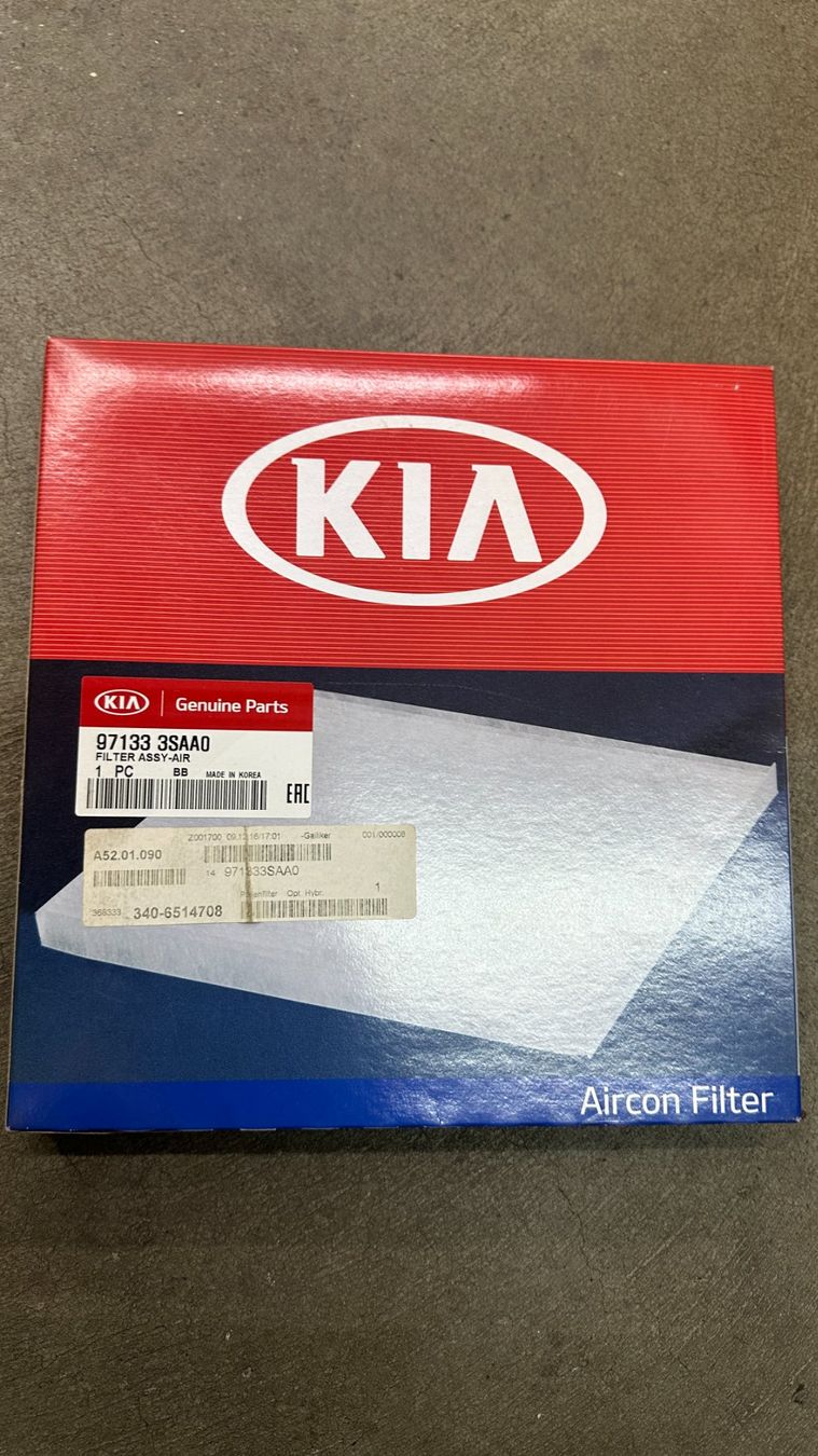Kia Tutti pezzi di ricambio auto: Original Kia Optima Hyb. POLLENFILTER 2011-2015 97133-3SAA0 – Usato da Flawil venduto da LG-AG_Teilemarkt