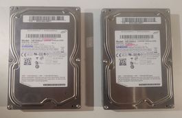 2x Samsung 1 TB / 3.5" / 7200 RPM HDD / alle SMART Werte OK
