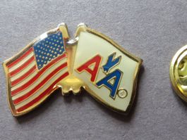 PIN, AVIATIK AMERICAN AIRLINES USA FLAGGEN