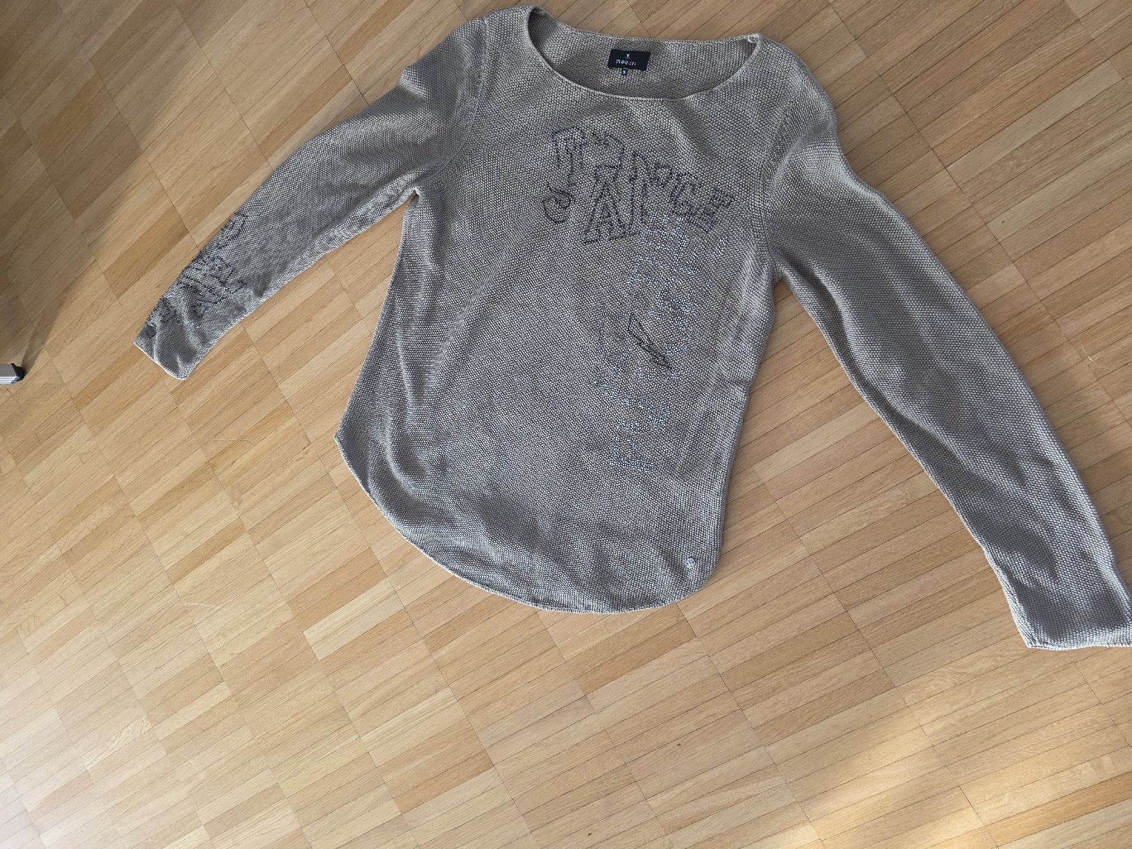 Monari Pulls & Sweat-shirts: Monari Strickpullover, Gr. 38, Khaki Glitzer, neuwertig – D'occasion à Laufenburg par may_r2st