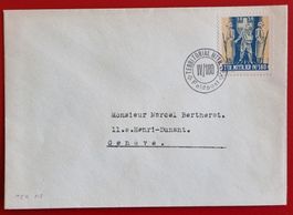 SOLDATENMARKE FELDPOST TERRITORIAL MIT KP IV/180 GENEVE 1939