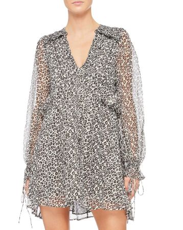 The Kooples Leoprint Kleid Gr.1, passt hier bei Gr. 36/38