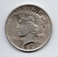 (2349) USA, 1 Dollar, 1924, Peace, fast stgl