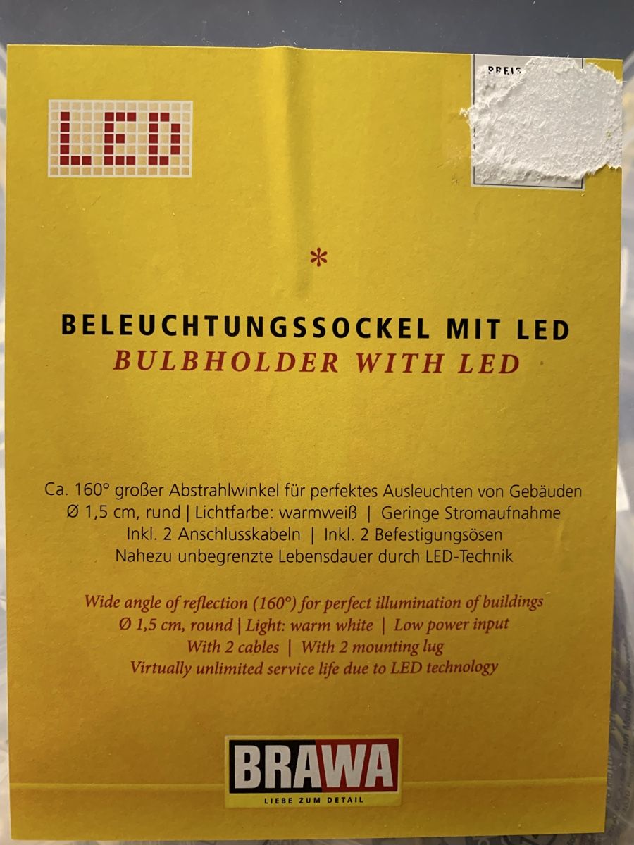 Brawa Modelleisenbahnen: 10 Brawa Belechtungssockel , Neu, LED, H256 – Neu und originalverpackt aus Winden von EmilNeu 2