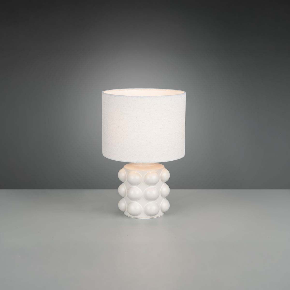 Lampade: Tischleuchte, Keramik, Stoff, 30 cm Höhe – Nuovo (secondo la descrizione) da Kreuzlingen venduto da Smart-Light 2