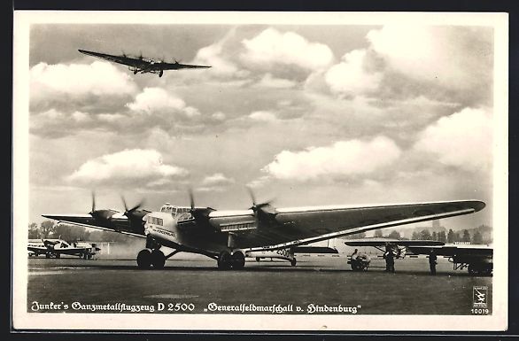 Cartoline postali: Junker's Ganzmetallflugzeug D 2500 Gener – Usato da Berlin venduto da bartko-reher