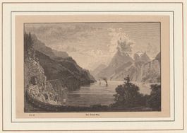 Urnersee vom Axenstein / Brunnen aus   :   altes Bild
